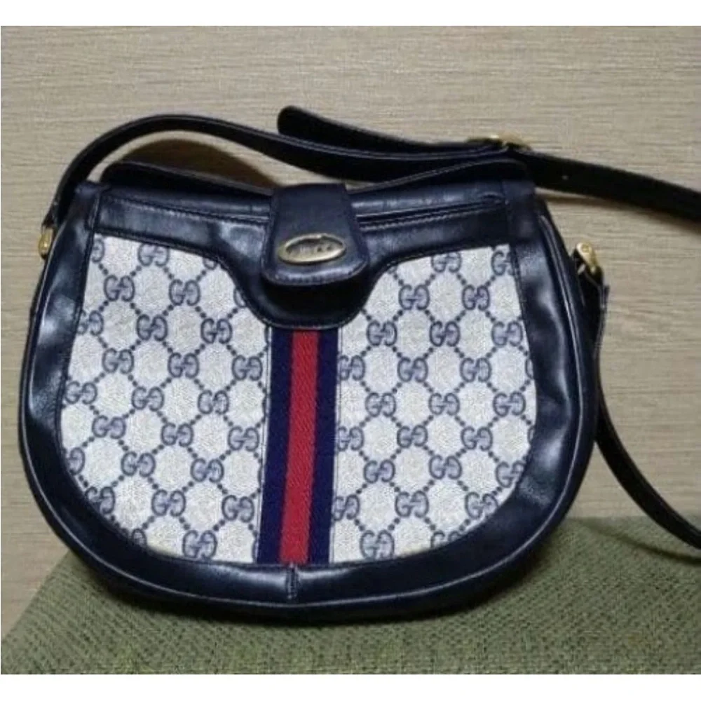 Gucci Navy and Red Women's Bag - Picture 7 of 9